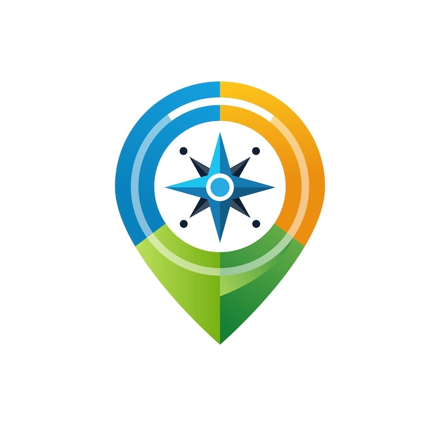 Signo de pin aislado sobre fondo blanco