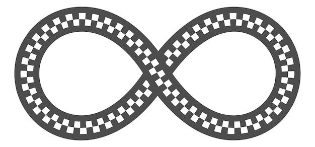 Signo de pista de carrera infinita Logotipo de bucle de carretera