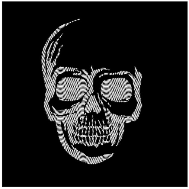 Vector signo de píxel con cráneo de cabra camisetas de diseño vintage