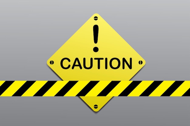 Signo de precaución de fondo, ilustración vectorial