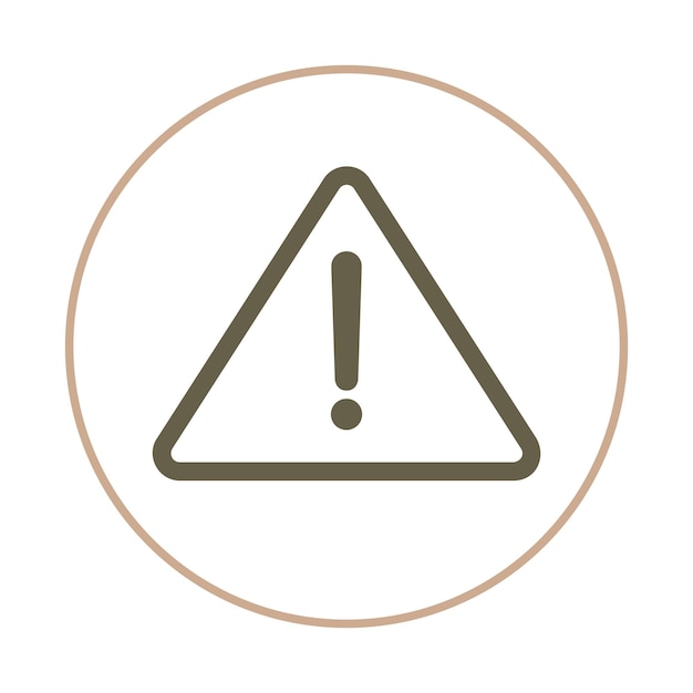 Signo de precaución sorprendente icono de moda hermosa ilustración vectorial abstracta obra de arte diseño colorido
