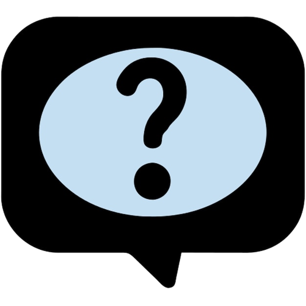 signo de pregunta dentro de un icono de burbuja de habla