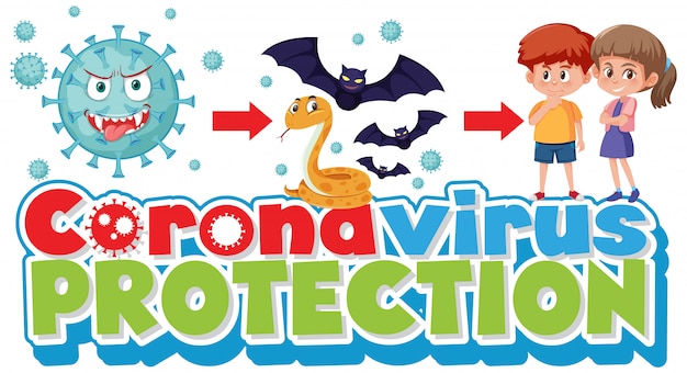 Signo de protección contra virus Corona