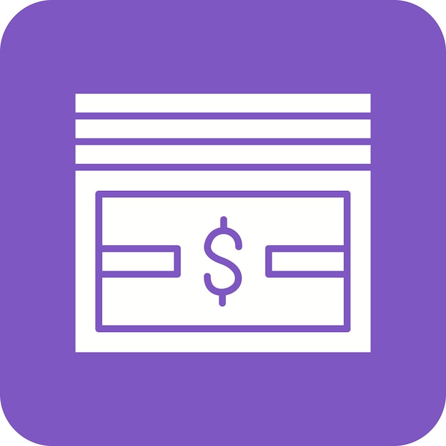 un signo púrpura con un signo de dólar en él que dice dólar