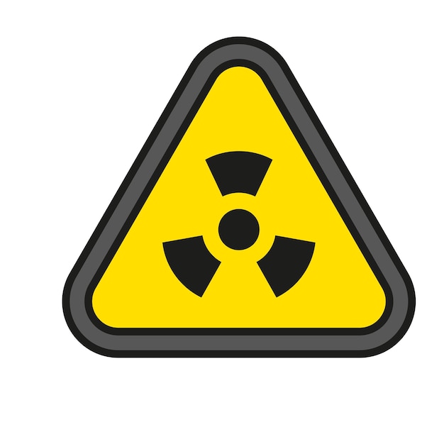 Signo de radiación símbolo vector glifo color icono