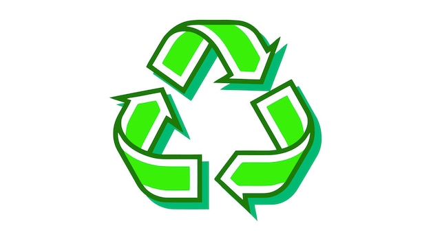 Signo de reciclaje aislado en fondo blanco. Icono web vectorial