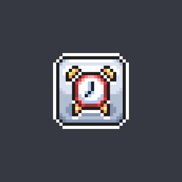 signo de reloj en estilo pixel art