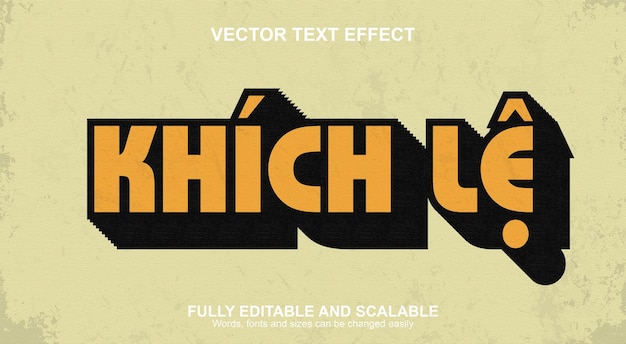 Vector signo retro de texto vectorial completamente editable