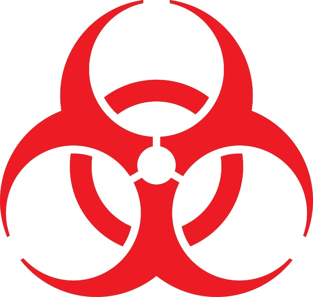 Signo de riesgo biológico, formato vectorial, para conceptos de la industria de la salud.