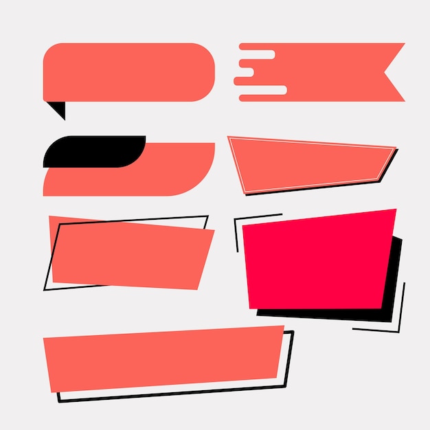 un signo rojo y negro en la tercera parte inferior de las plantillas de diseño