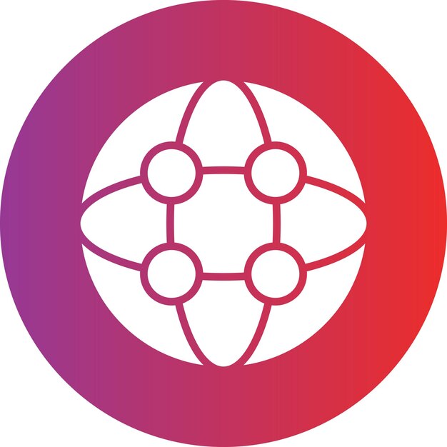 un signo rojo y púrpura con un círculo con un círcolo rojo en el centro
