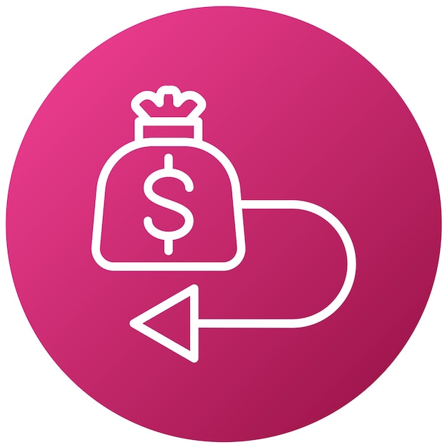 un signo rosa con un signo de dólar en el medio