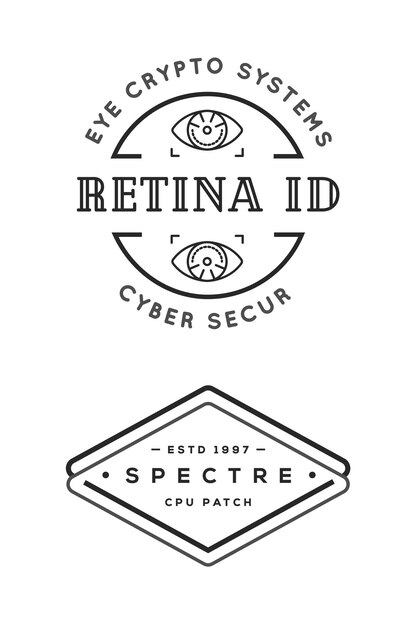 Signo de seguridad cibernética o pancarta con icono de diseño plano aplicación de encriptación operativa Vector mínimo