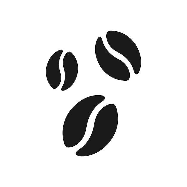 Signo de símbolo de grano de café. icono de grano de café aislado en un fondo blanco. eps vectoriales 10