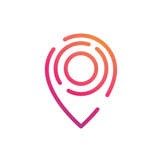 Signo y símbolo del punto de ubicación