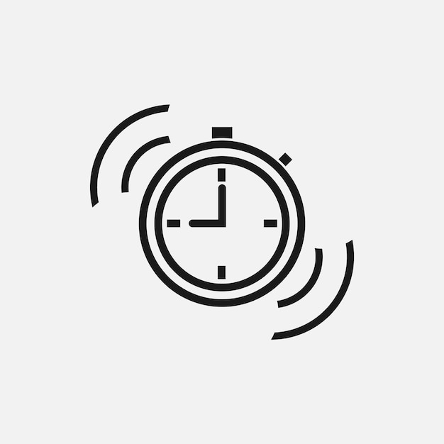 Signo de tiempo rápido Icono de tiempo sobre fondo blanco Ilustración vectorial