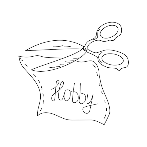Signo de tijeras de logotipo de costura
