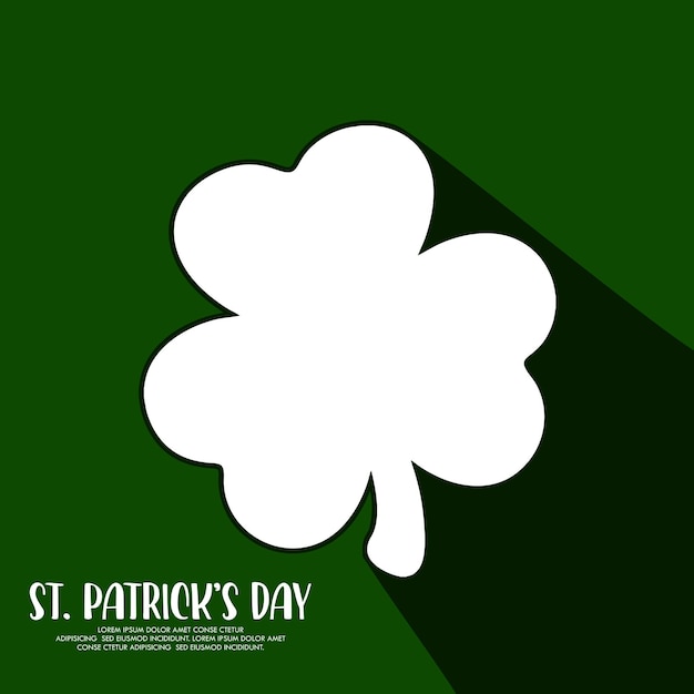 Vector signo de trébol y diseño de plantilla de banner de feliz día de san patricio y diseño de fondo de san patricio