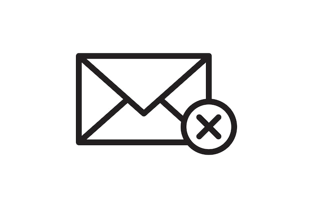 Signo de vector de icono de correo Símbolo de sobre de carta Mensaje enviar a ilustración de dirección