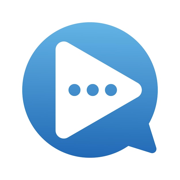 Signo vectorial del icono de la burbuja de conversación en vivo del logotipo