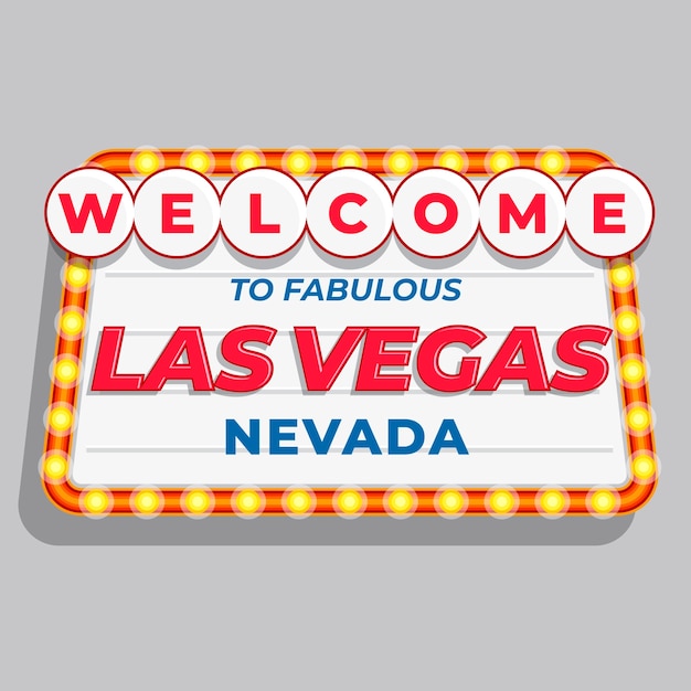 Signo de las vegas de diseño plano