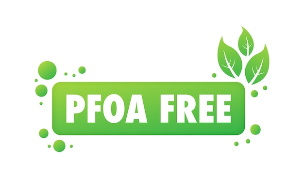 Signo verde libre de PFOA Ácido perfluorooctanoico Ilustración de stock vectorial