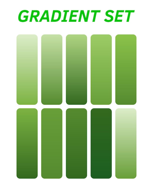 un signo verde y negro que dice "conjunto de gradientes"