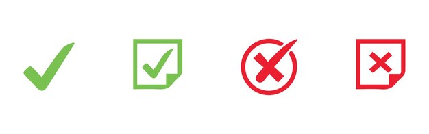 un signo verde y rojo que dice x