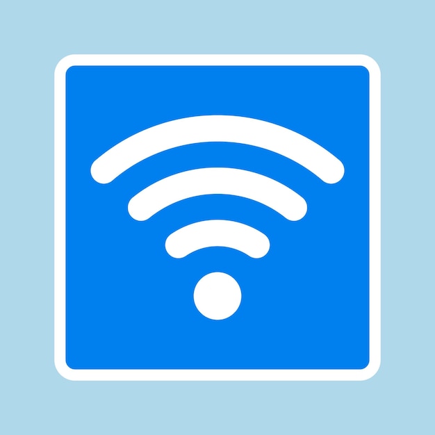 Signo Wi-Fi de vector cuadrado