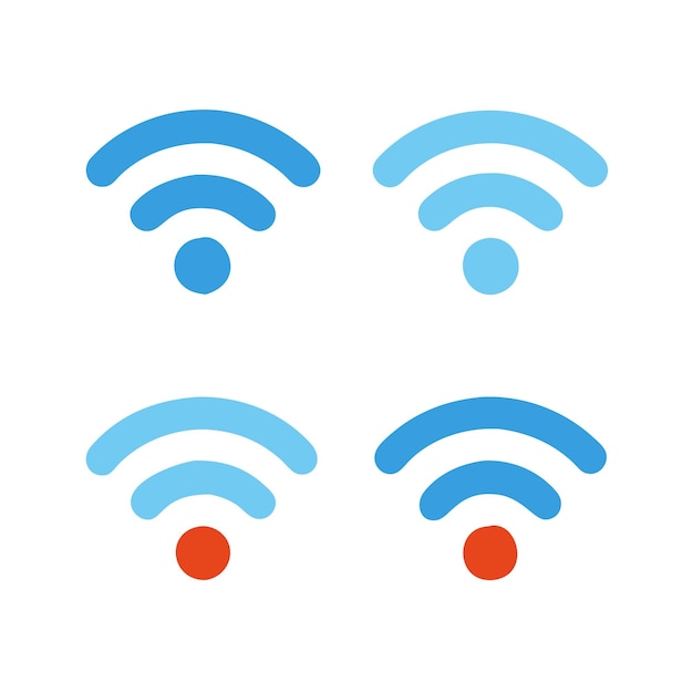 Signo Wi-Fi Vector del icono de la zona de conexión Wi-Fi