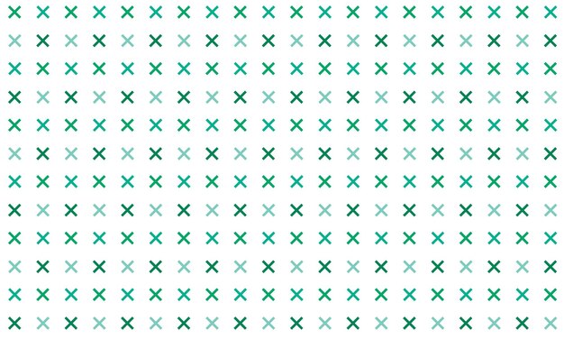 Signo X en patrón de color de gradiente verde sin costuras