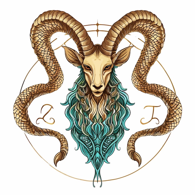 Vector signo del zodiaco de aries