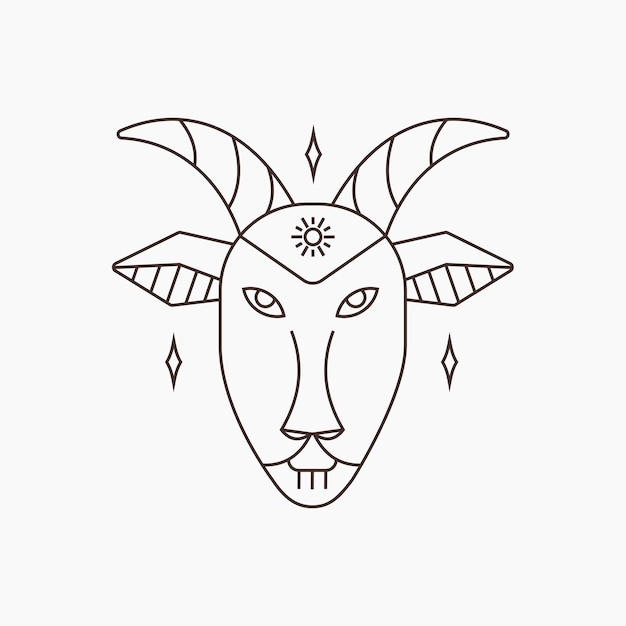 Vector signo del zodiaco capricornio