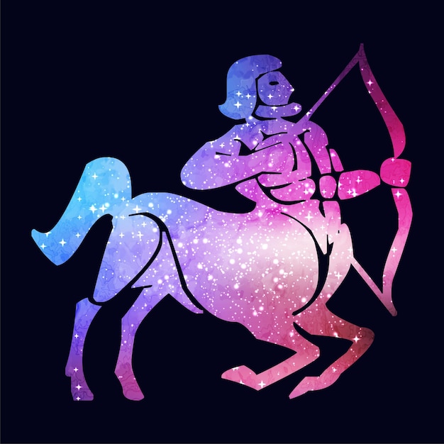 Vector signo del zodiaco sagitario