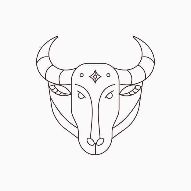 Vector signo del zodiaco de tauro