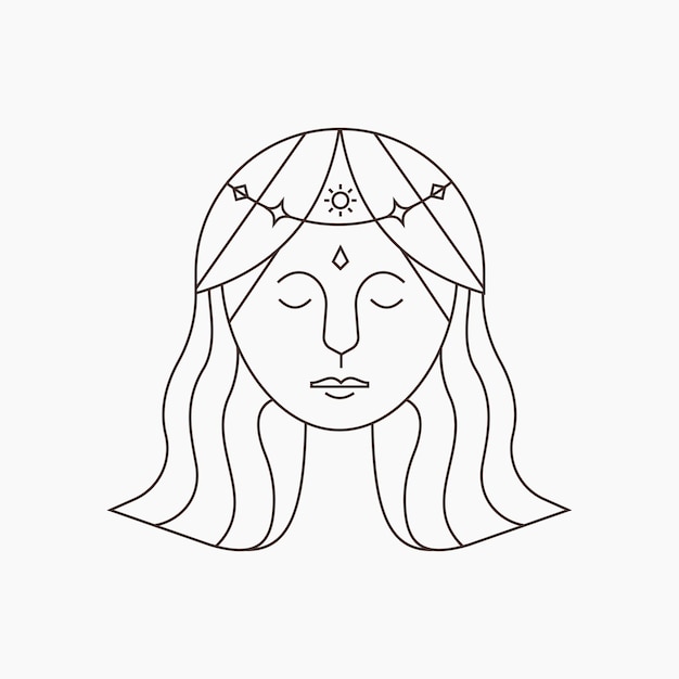 Vector signo del zodiaco de virgo