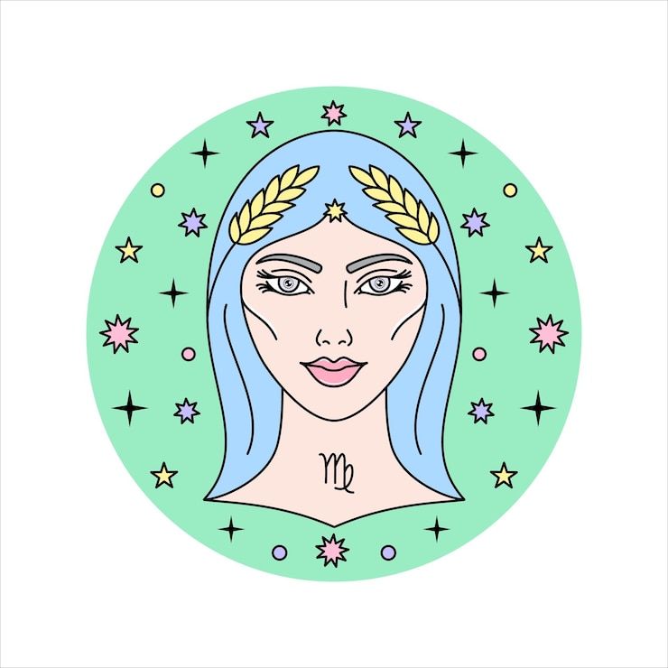 Vector signo del zodiaco virgo