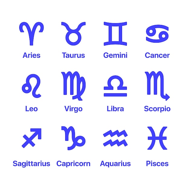 Los signos astrológicos azules son signos astrológicos y astrológicos.