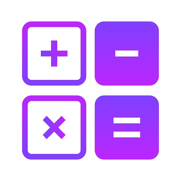 Signos matemáticos Ilustración vectorial