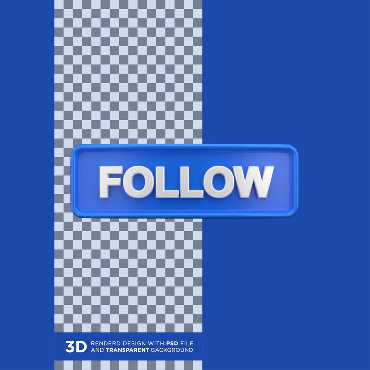 Vector sigue el botón 3d de facebook renderizado en blender