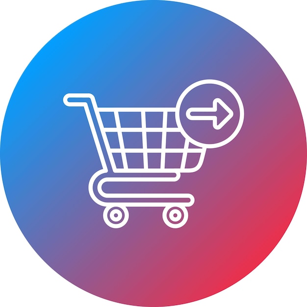 Sigue comprando imagen vectorial de icono Se puede usar para el comercio electrónico de moda