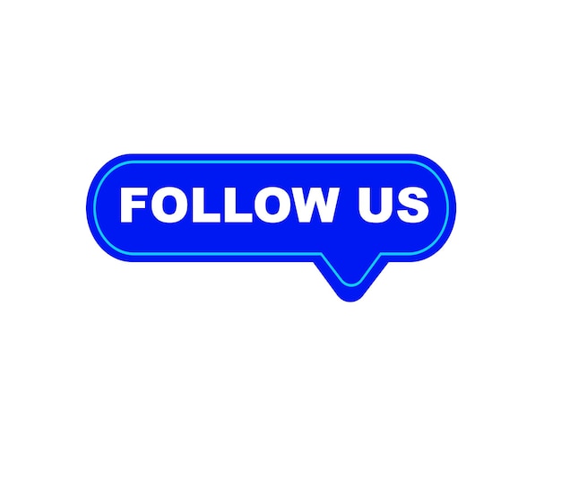 Sigue a nosotros pancarta vectorial en fondo blanco Icono aislado para seguir las redes sociales