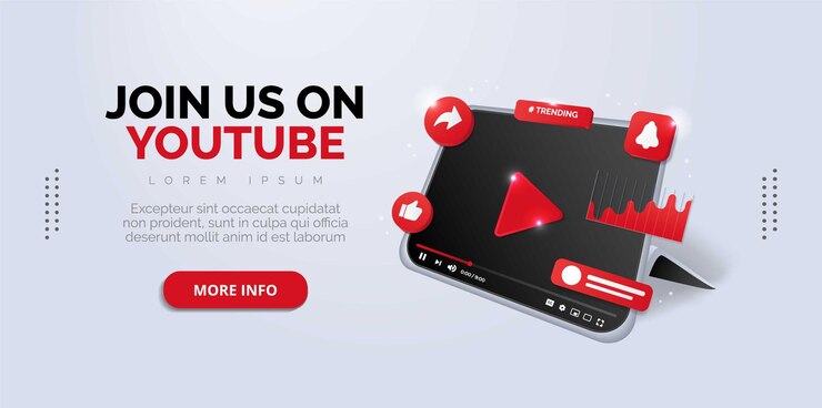 Vector síguenos en youtube diseño de redes sociales vector premium
