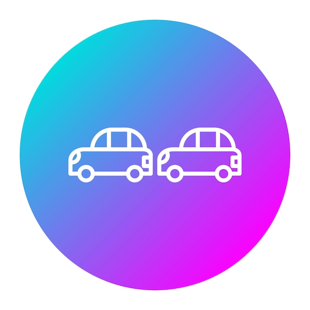 Siguiendo el icono del vector del coche se puede utilizar para el conjunto de iconos de investigación de delitos