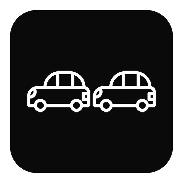 Siguiendo el icono del vector del coche se puede utilizar para el conjunto de iconos de investigación de delitos