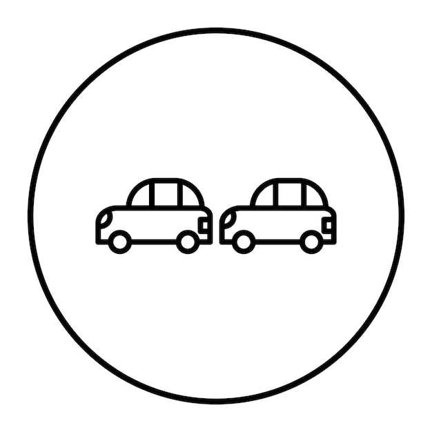 Siguiendo el icono del vector del coche se puede utilizar para el conjunto de iconos de investigación de delitos