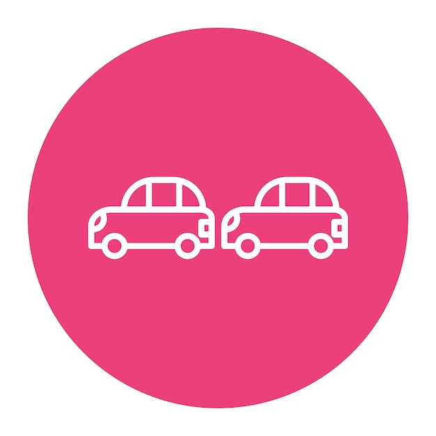 Siguiendo el icono del vector del coche se puede utilizar para el conjunto de iconos de investigación de delitos