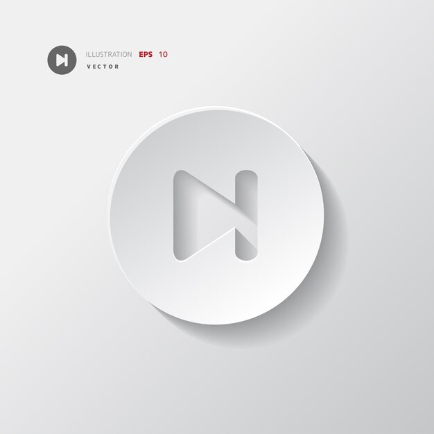 Siguiente pista del icono web del reproductor de medios