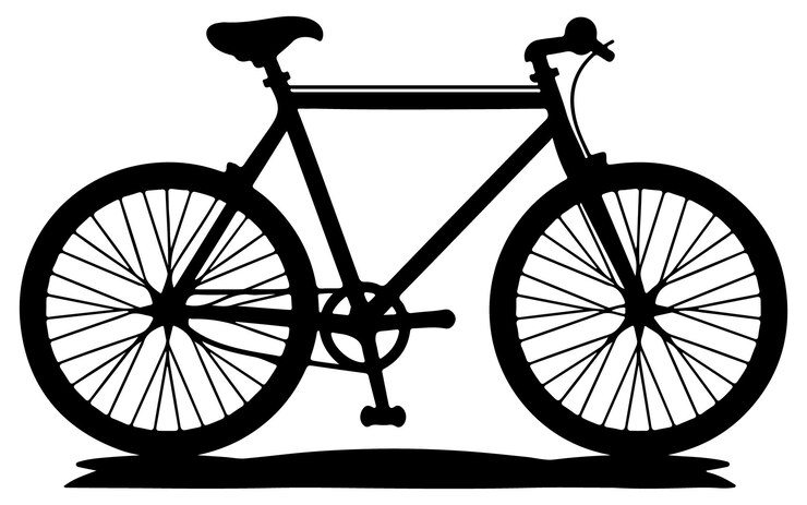 Vector silhouette de una bicicleta