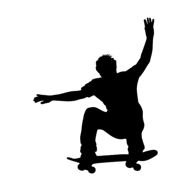 Silhouette de patinaje cdr